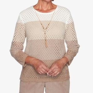 Alfred Dunner NWT $68 Dover Cliffs women's Sweater